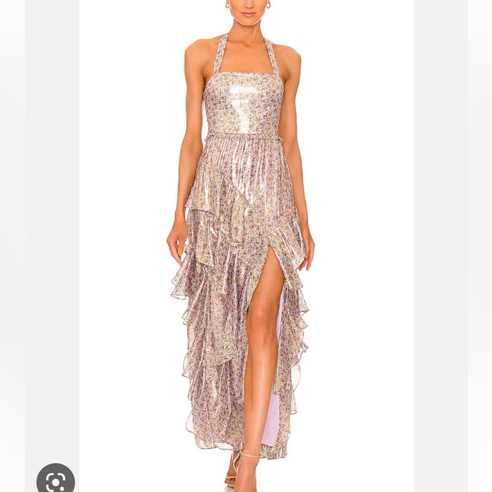 Alice + Olivia Jocelyn ruffle dress in beloved bud - worn once!!